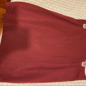 Ann Taylor Pencil Skirt in Burgundy/Wine